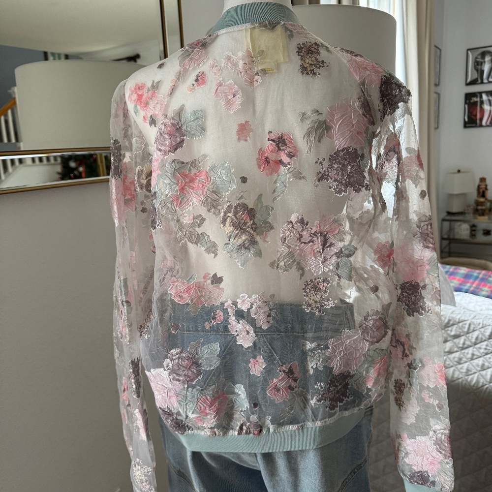 MAEVE- Anthropologie Floral Bomber Shell Size Small